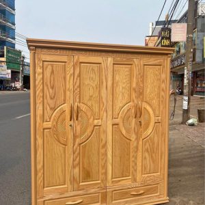 Tủ quần áo gỗ sồi 1m8x2m