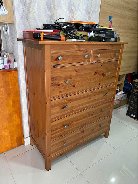 Tủ 6 ngăn kéo gỗ thông