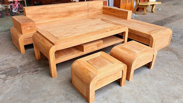 Bàn ghế sofa gỗ