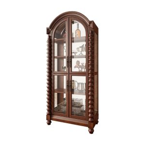 Tủ Rượu Gỗ Nguyên Khối Phong Cách Châu Âu Vintage – Đa Năng Trang Trí Phòng Khách – 190 × 100 × 40 cm
